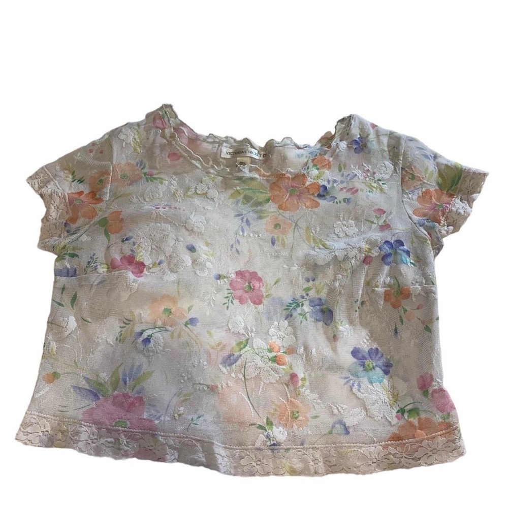 Victoria's Secret Pastel Floral Lace Top